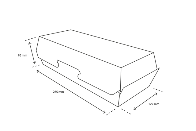 Panini-låda 26,5x12,2x7cm FSC®Mix kartong (300 st) [TK-9987704]