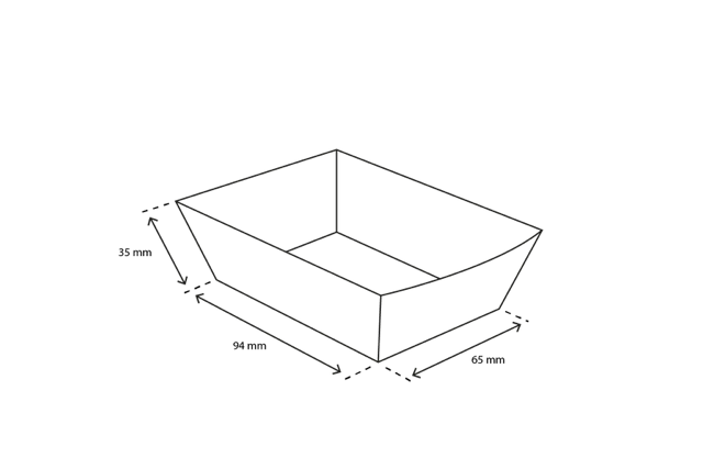 Brickor för pommes frites A7 kraft/Vit (400 st) [TK-9987891]