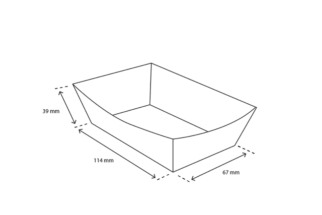 Brickor för pommes frites A9 kraft/Vit (400 st) [TK-9987892]