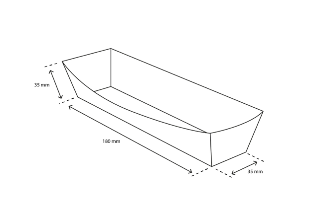 bricka för sauceage A16 kraft/Vit (400 st) [TK-9987895]