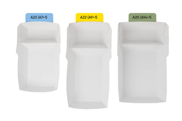 Brickor för pommes frites A22 (A9+1) kraft/Vit (400 st) [TK-9987897]