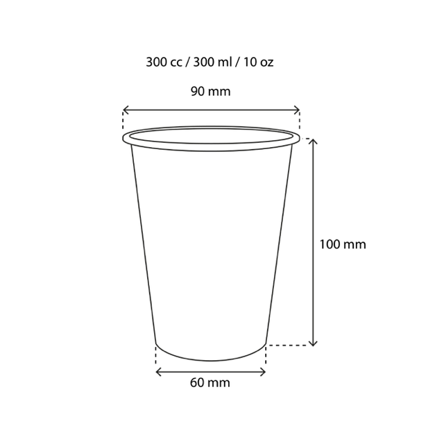 kaffekopp kartong 300cc 10oz Ø9 cm randig (1.000 st) [TK-9987929]