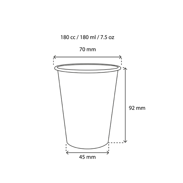 kaffekopp kartong 180cc 7.5oz Ø7 cm randig (2.500 st) [TK-9987931]