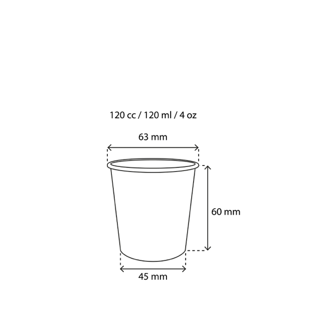 kaffekopp kartong 120cc 4oz Ø6,3cm randig (1.000 st) [TK-9987933]