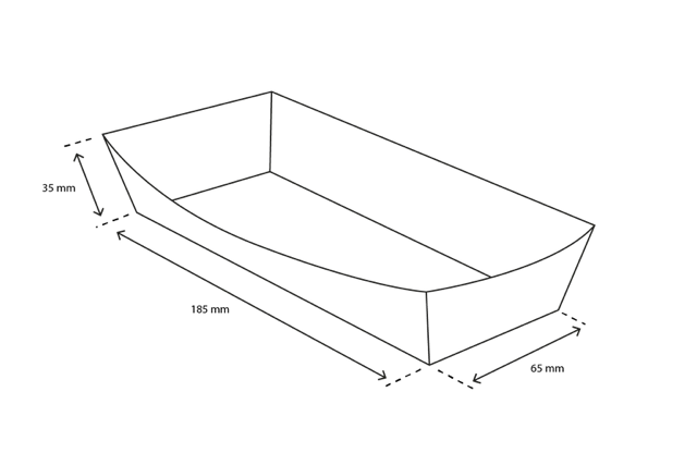 bricka för sauceage A18 kraft/Vit (400 st) [TK-9987960]