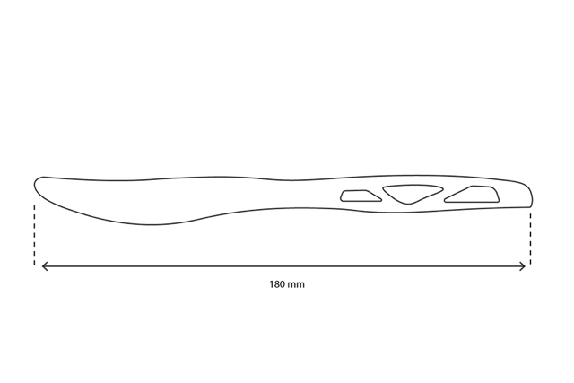 Återanvändbar Svart kniv CPLA 18 cm (1.000 st) [TK-9988003]