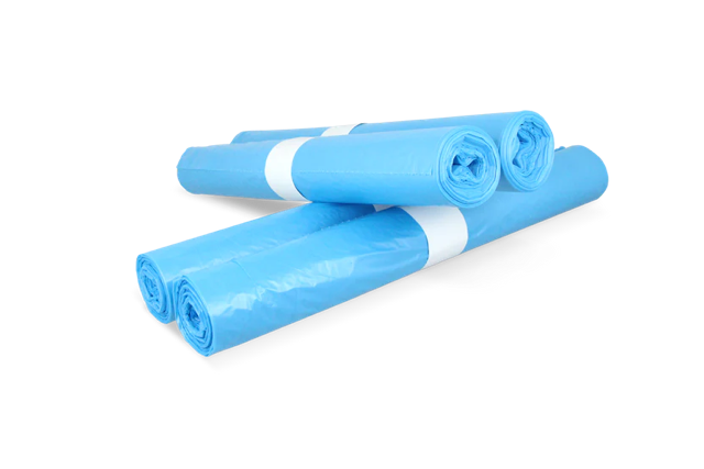 soppåse 120 liter 80x110cm 15 rullar med 20 väskor blå (300 väskor) [TK-9988011]