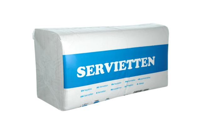 Servett 1 lager papper 1/4 Fold 33x33cm Vit (4.500 st) [TK-9988151]