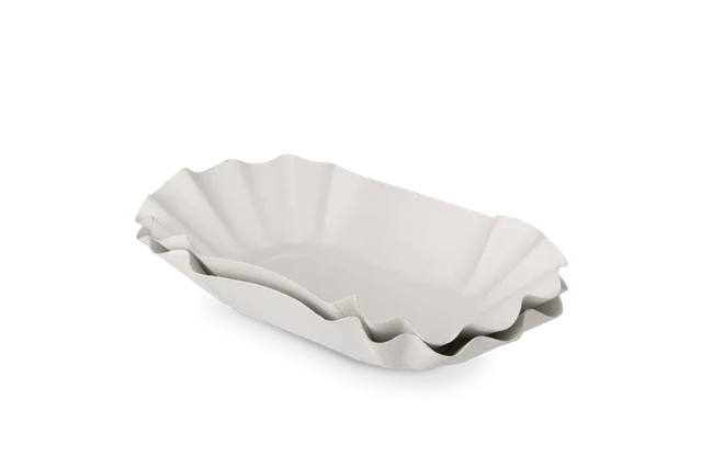 Skulpterad kartongbricka 10x3,2x20 cm Vit (1.000 st) [TK-9988157]