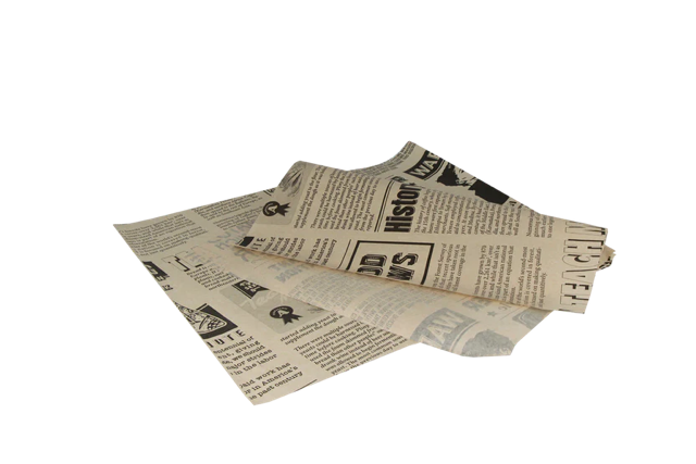 Hamburgare Omslagspapper greaseproof 33x30cm FSC®Mix tidning brun (2.000 st) [TK-9988203]