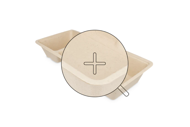 Brickor för pommes frites A22 (A9+1) sockerrör (500 st) [TK-9988306]