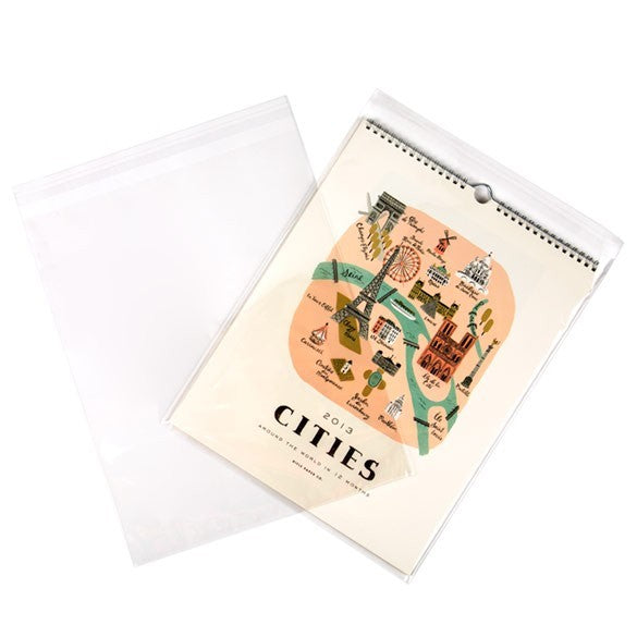 Plastpåsar 29x36cm Transparent med Tejpremsa (100 st) [B11]