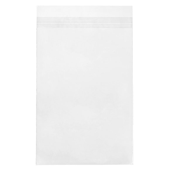 Plastpåsar 29,1x43,8cm Transparent med Tejpremsa (100 st) [B1117PC]