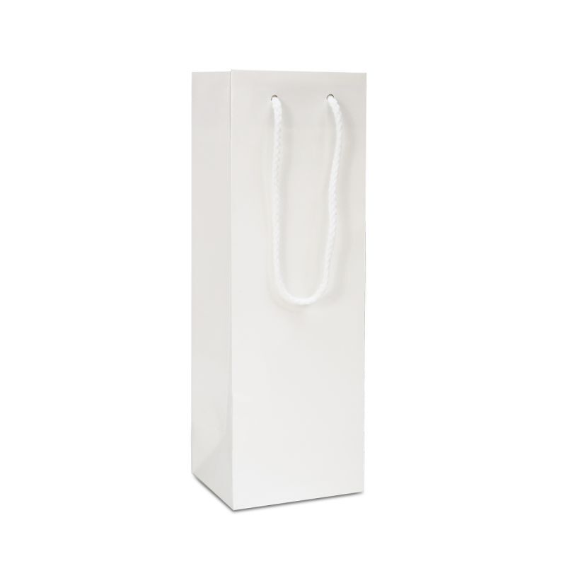Papperskassar för vinflaskor Glansiga 12 + 10 x 35 cm Vit (100 st.) [FP-DPK043W]