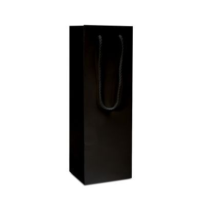 Papperskassar för vinflaskor Glansiga 12 + 10 x 35 cm Svart (100 st.) [FP-DPK044W]