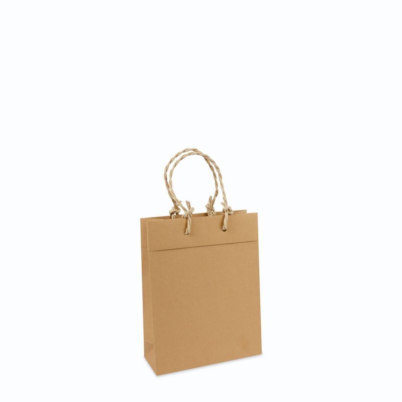 Återvunna Papperskassar med viklock 20 + 8 x 26 cm Brun (100 st.) [FP-DPK059]