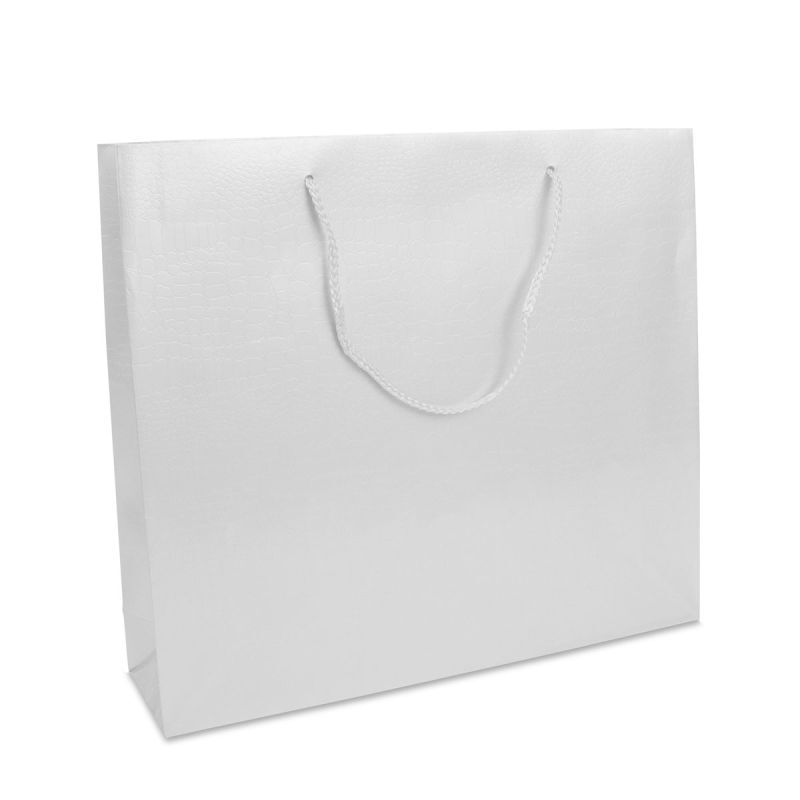 Papperskassar Krokostruktur 40 + 10 x 35 cm Vit (100 st.) [FP-DPK069]