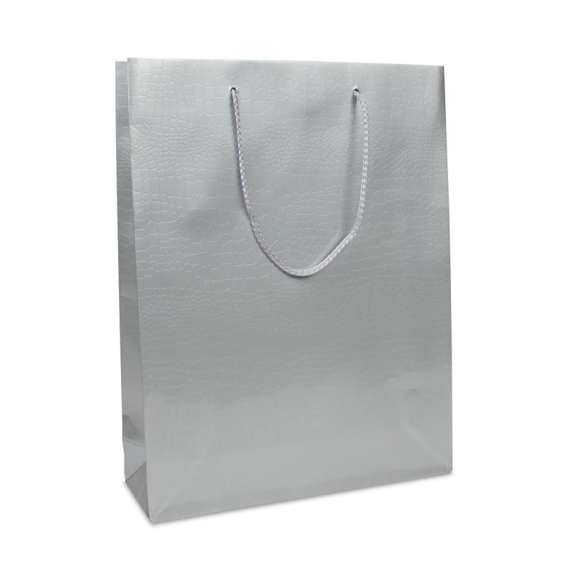 Papperskassar Krokostruktur 31 + 10 x 40 cm Silver (100 st.) [FP-DPK072]