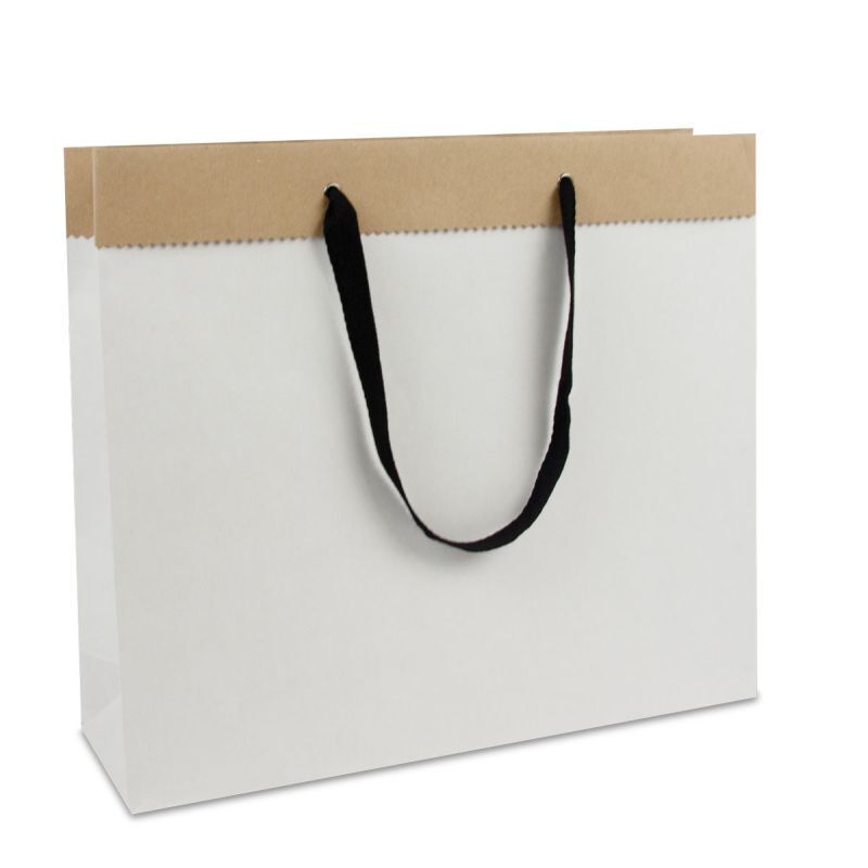 Papperskassar av återvunnet duplexpapper 40 + 12 x 35 cm Vit (100 st.) [FP-DPK087]