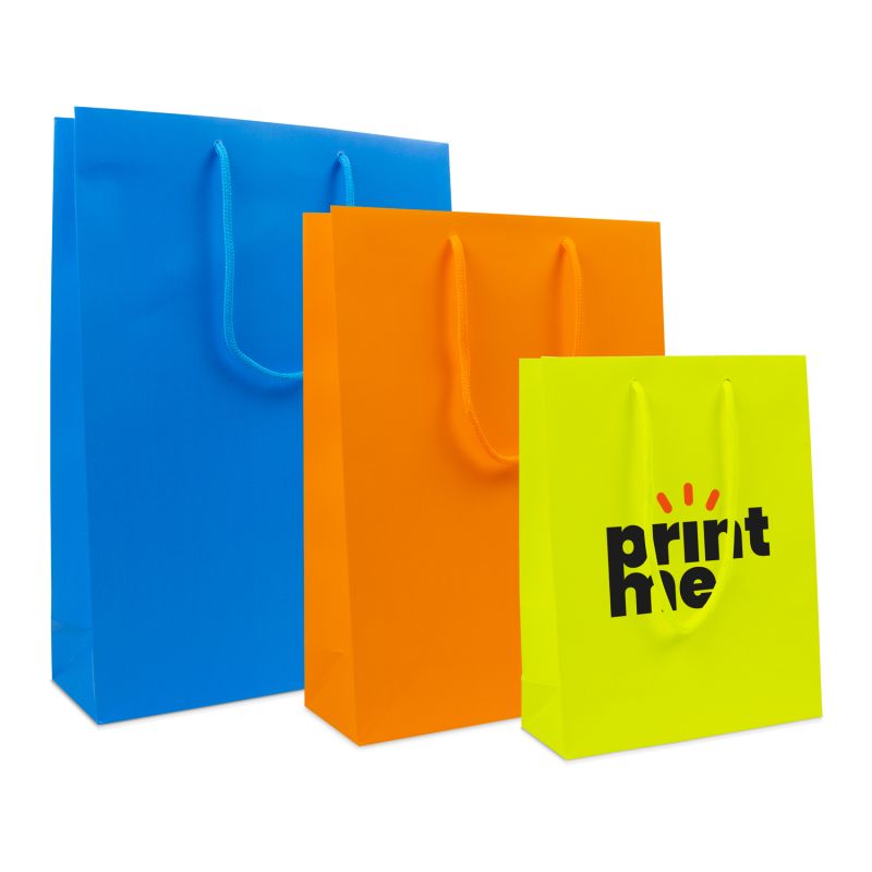 Papperskassar Fluorescerande matt 20 + 8 x 26 cm Gul (100 st.) [FP-DPK094]