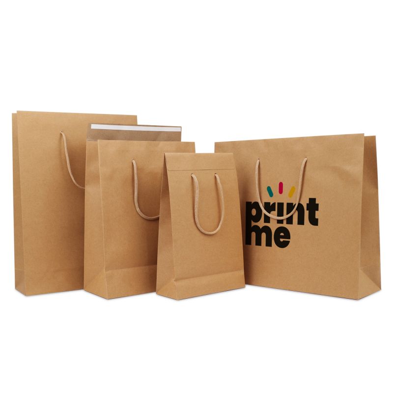 Papperskassar med Klaff 20 + 8 x 32 cm Brun (100 st.) [FP-DPK146]