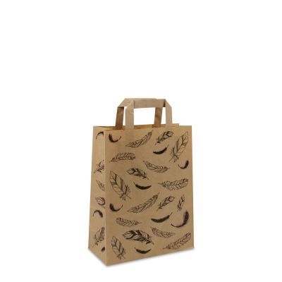 Papperskassar FSC® Fjädrar 22 + 10 x 28 cm Brun (250 st.) [FP-DPL050]