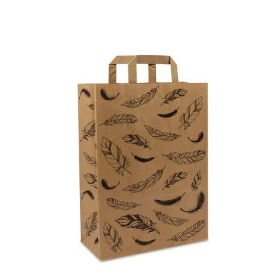 Papperskassar FSC® Fjädrar 26 + 12 x 35 cm Brun (250 st.) [FP-DPL051]