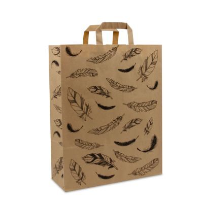 Papperskassar FSC® Fjädrar 32 + 12 x 40 cm Brun (250 st.) [FP-DPL052]