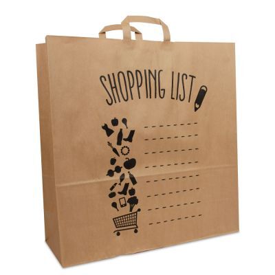 Papperskassar Inköpslista 45 + 17 x 47 cm Brun (150 st.) [FP-DPL060]