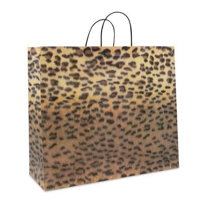 Papperskassar med tvinnade handtag 45 + 16 x 39 cm Panter (100 st.) [FP-DPT039]