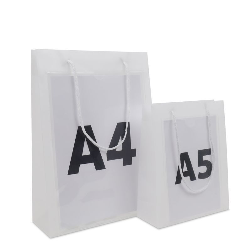 Plastkassar med fönster och A5-insticksficka 20 + 8 x 25 cm Semi-transparent (200 st.) [FP-DQC020]