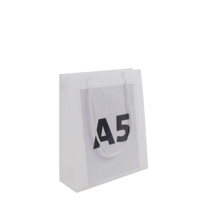 Plastkassar med fönster och A5-insticksficka 20 + 8 x 25 cm Semi-transparent (200 st.) [FP-DQC020]