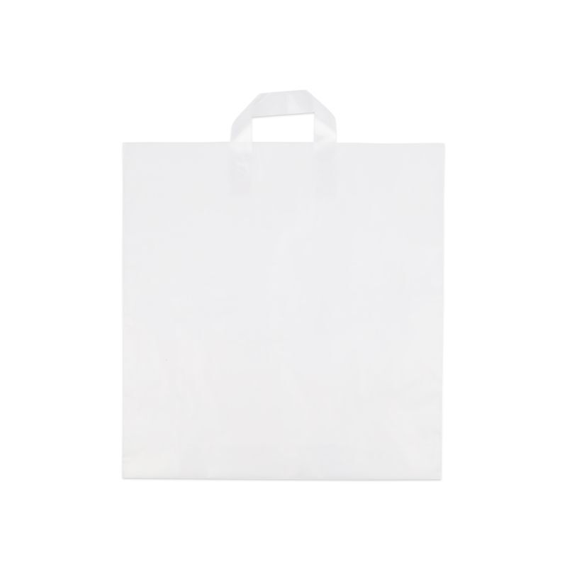 Plastkassar med öglehandtag Semi-transparenta 41 x 44 + 2 x 4 cm Semi-transparent (250 st.) [FP-DQL002]