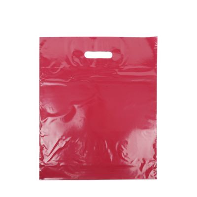Plastkassar 35 x 44 + 2 x 4 cm Bordeauxröd (500 st.) [FP-DQU014]