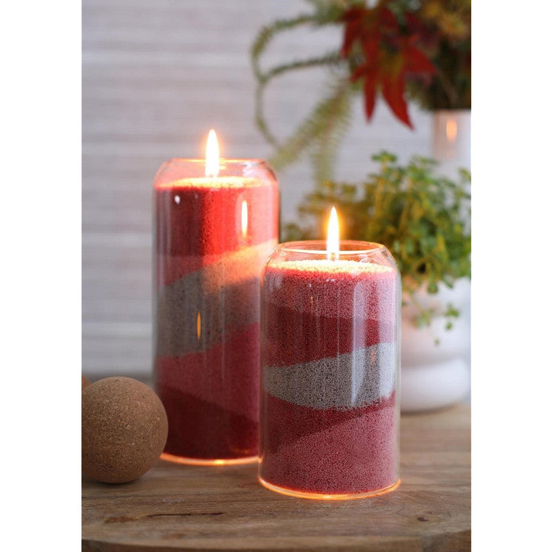 Pearlsand-ljus 400 g rosa - 6 st
