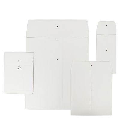 Pappersfakturahållare med japansk förslutning 16,5 x 23 + 2 x 1,25 cm Vit (100 st.) [FP-JGB002]