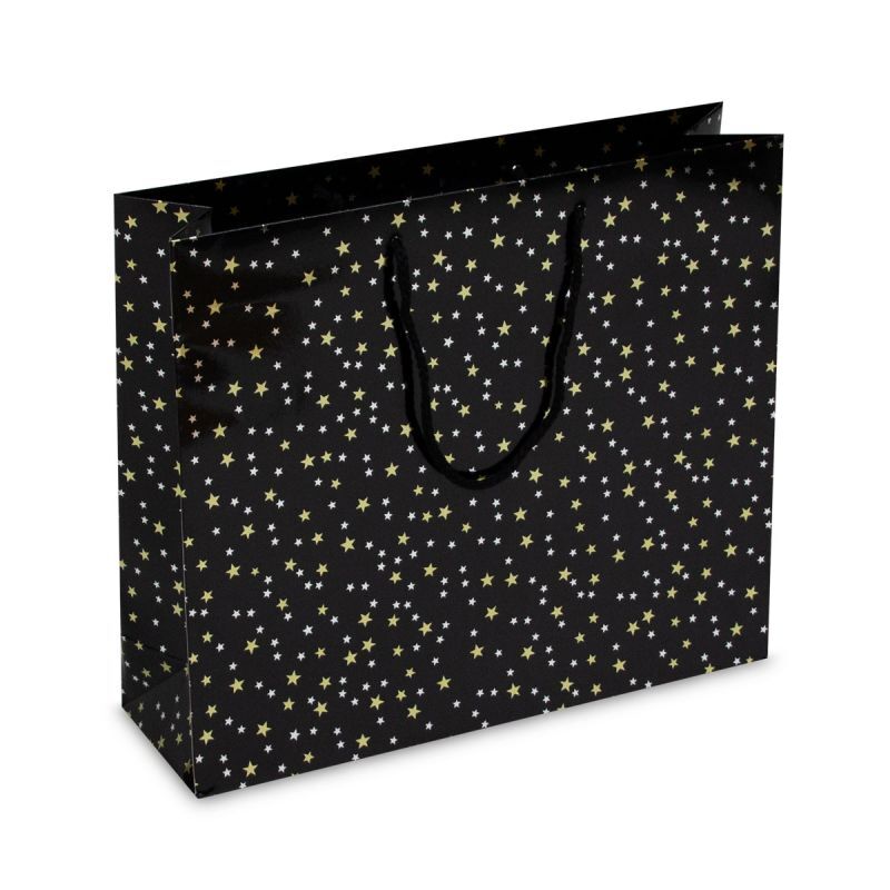 Papperskassar för jul Stars 40 + 12 x 35 cm Svart (100 st.) [FP-KDS004]