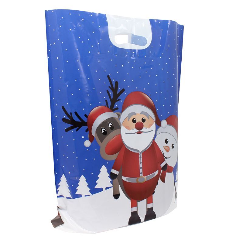 Plastkassar för jul Christmas Friends 38 x 45 + 2 x 5 cm Vit (500 st.) [FP-KDT028]