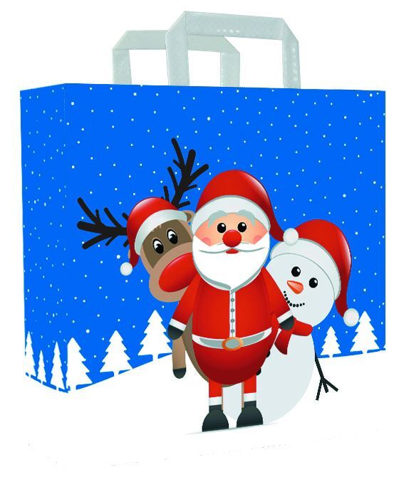 Papperskassar för jul Christmas Friends 22 + 10 x 28 cm Vit (250 st.) [FP-KDT030]