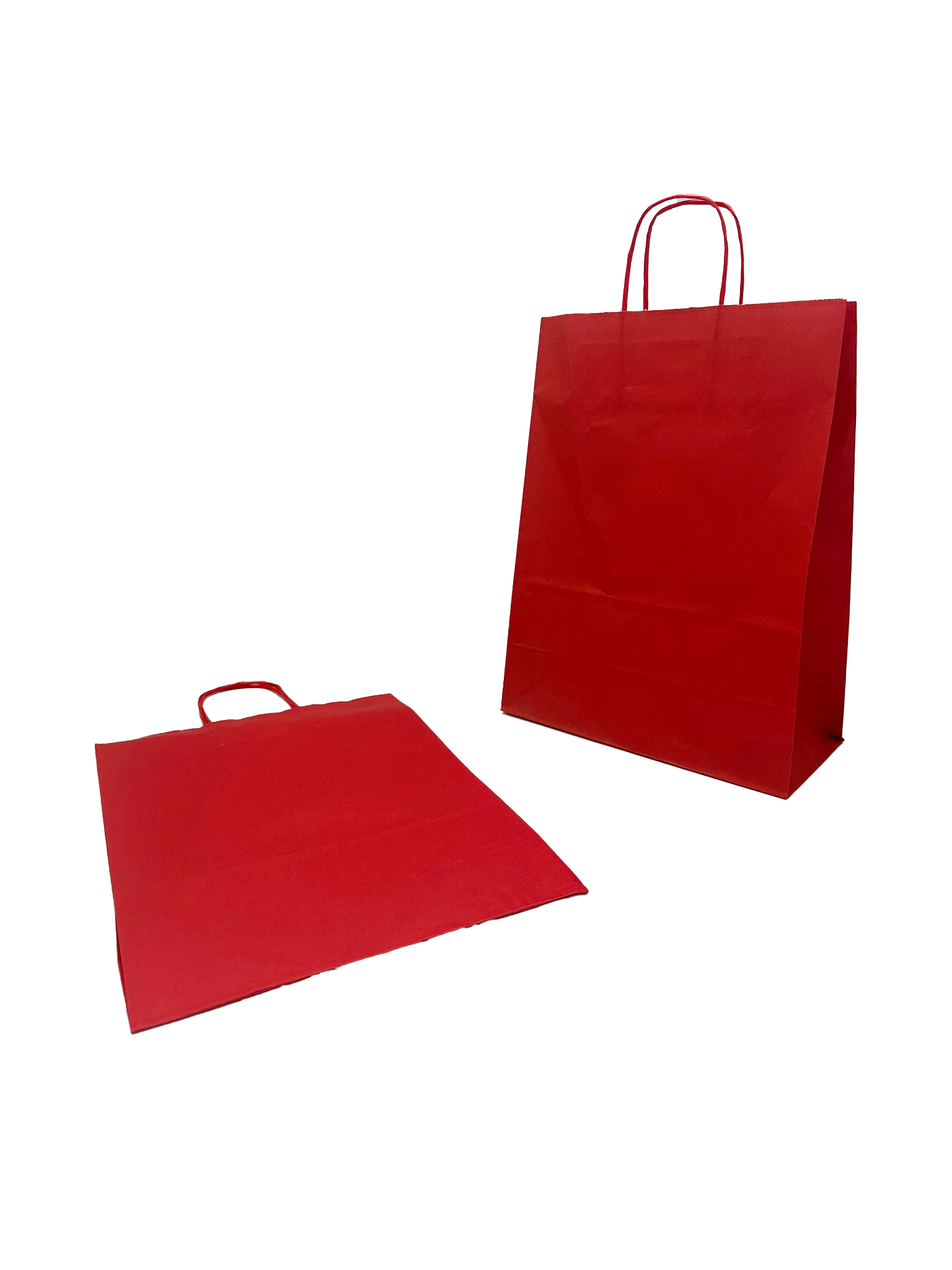 Papperskassar Röd 26+12x35cm Kraft Papper 90 gram (50 st) [PAM2635R]