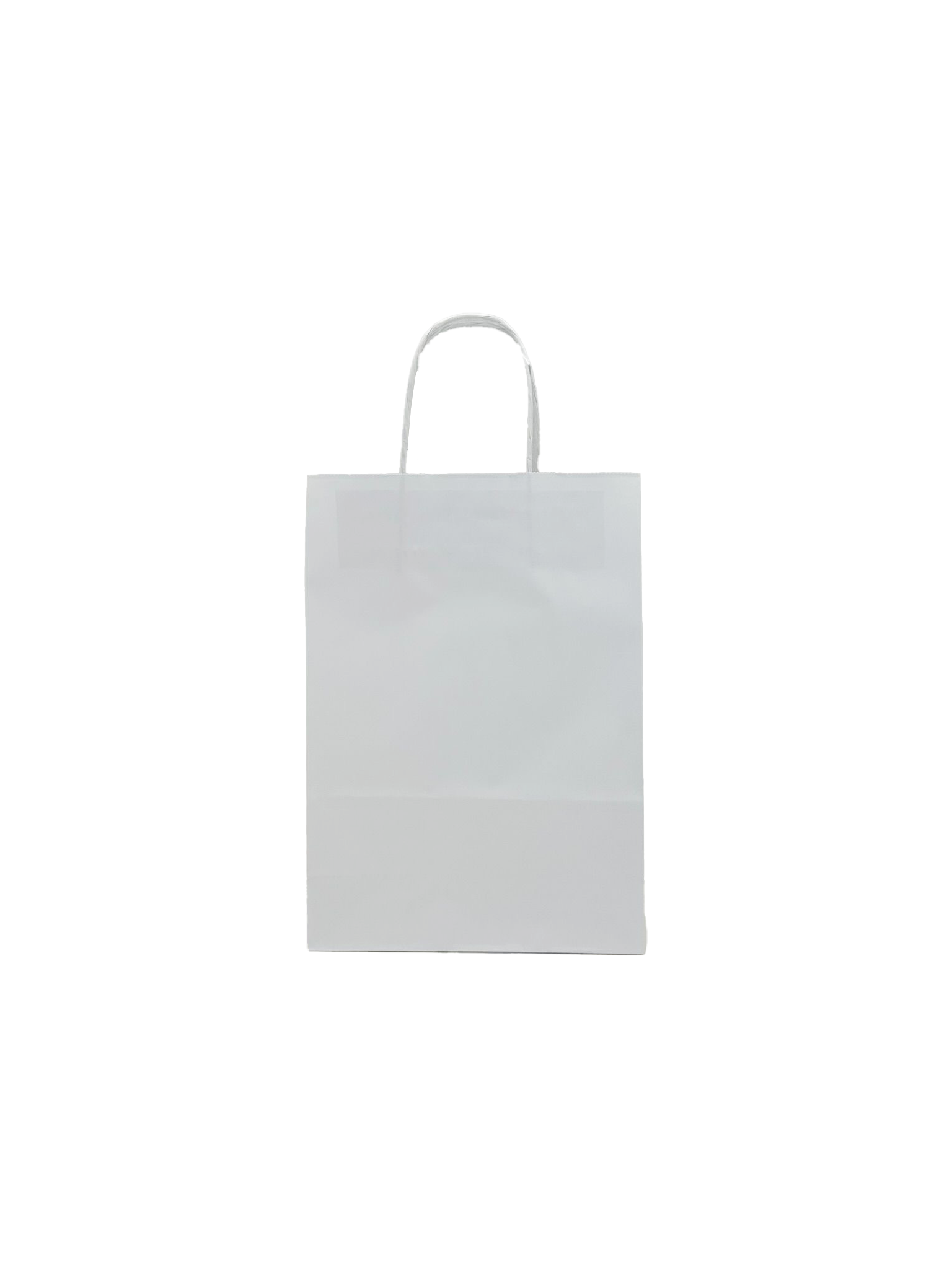 Papperskassar Vit 22x10x31cm Kraft 90 g/gm med tvinnade handtag (50 st) [PAMW2231]