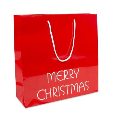 Papperskassar för jul Merry Christmas 35 + 12 x 35 cm Röd (100 st.) [FP-TOP994]