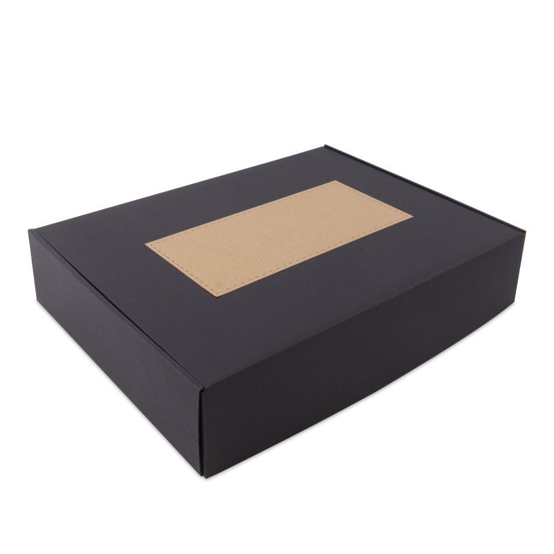 Fraktlådor med personaliseringsfält 41,5 x 30,5 x 8,5 cm Svart (50 st.) [FP-VPD523]