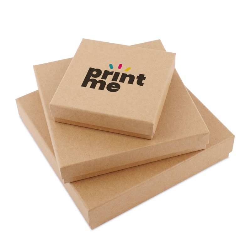 Kraftpresentlådor med lock 20,7 x 20,7 x 4,3 cm Brun (20 st.) [FP-VPL007]