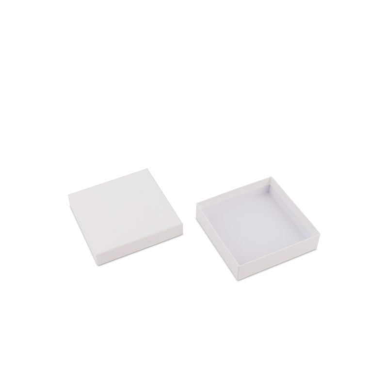 Kraftpresentlådor med lock 12 x 12 x 3 cm Vit (40 st.) [FP-VPL008]