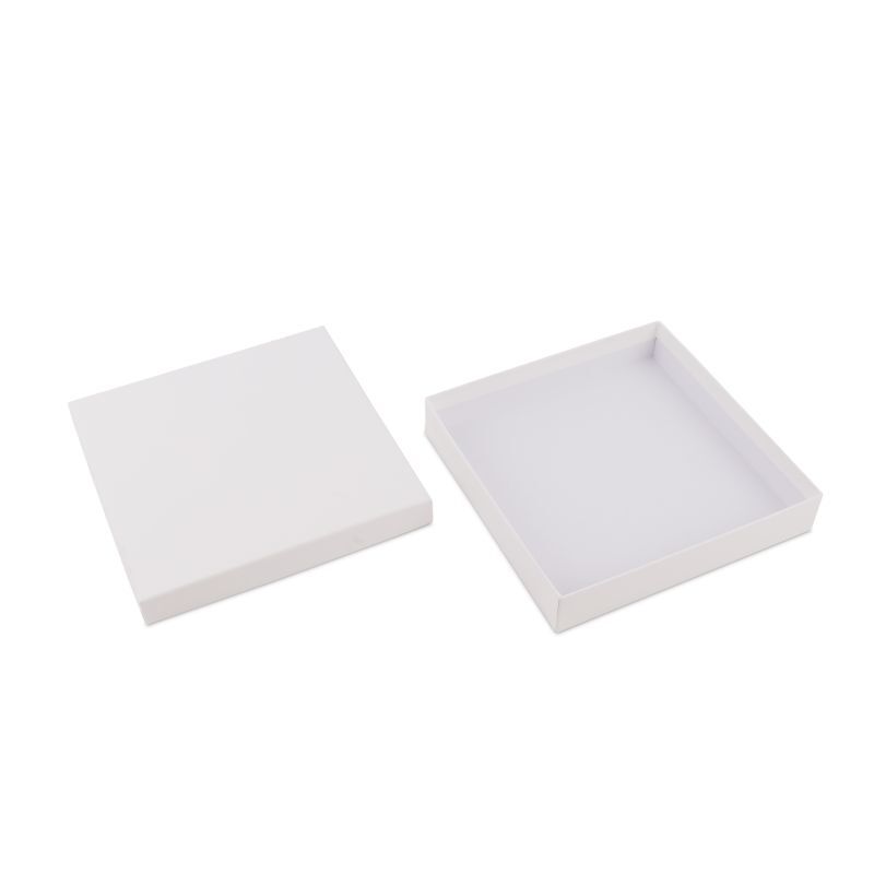 Kraftpresentlådor med lock 17,7 x 17,7 x 3,2 cm Vit (40 st.) [FP-VPL009]