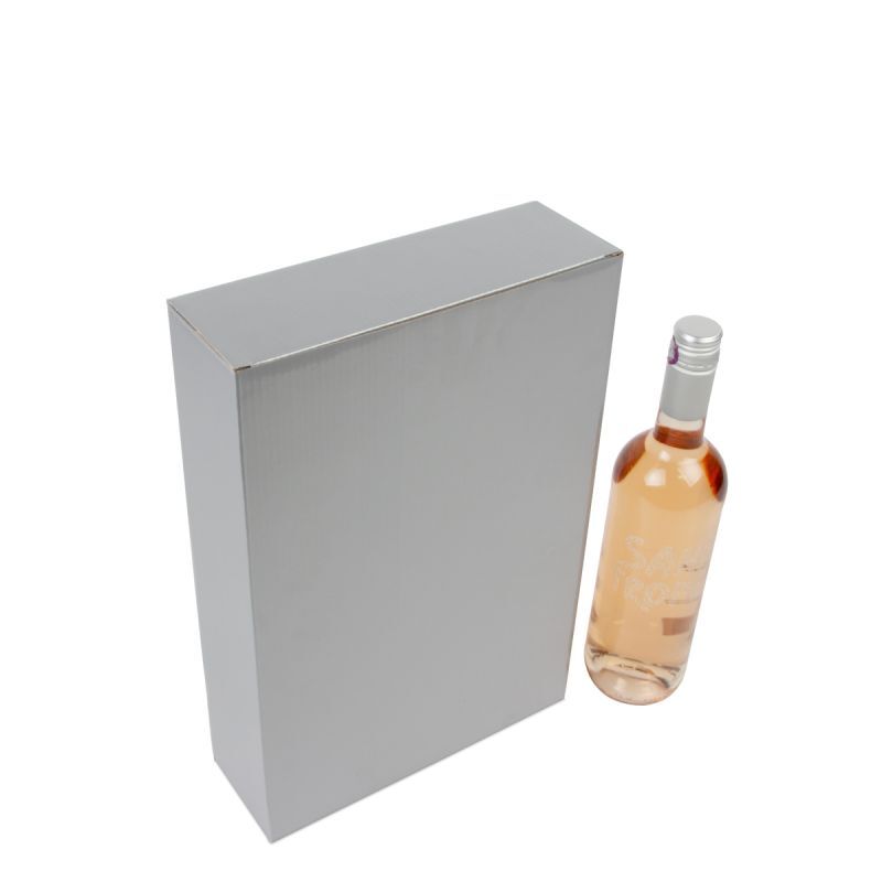 Kartonglådor för vinflaskor 24 x 8 x 36 cm Silver (30 st.) [FP-VWL006]