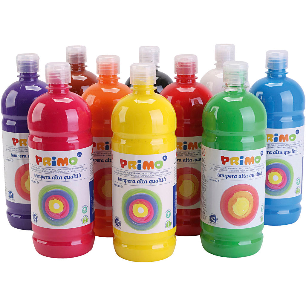 Tempera Paint Matte, matt, assorted colours, 10x1000 ml