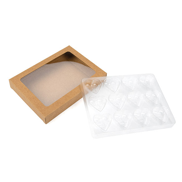 Kraft Artisan godislåda, hjärtinsats 10,2x2,1x13,8 cm (25 st) [CNDYH271]