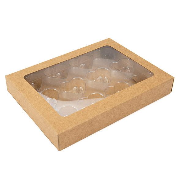 Kraft Artisan godislåda, hjärtinsats 10,2x2,1x13,8 cm (25 st) [CNDYH271]